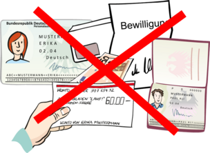 Wichtige Papiere nicht mitnehmen Wichtige Papiere nicht mitnehmen