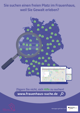 ZIF Frauenhaus-Suche Plakat A3 DE Dunkel ZIF Frauenhaus-Suche Plakat A3 DE Dunkel