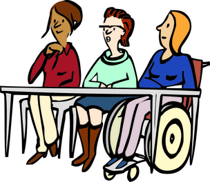 Rollstuhl am Tisch Rollstuhl am Tisch